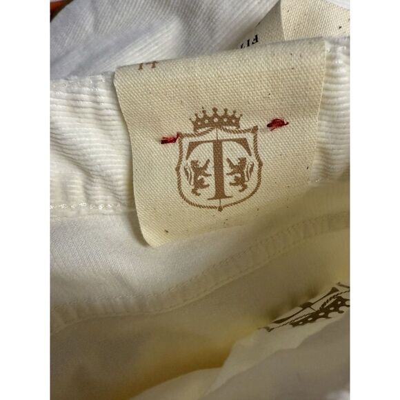 Talbots Women's Size 14 Corduroy Curvy Fit Straight Leg Pants. Ivory Cream - Picture 8 of 12